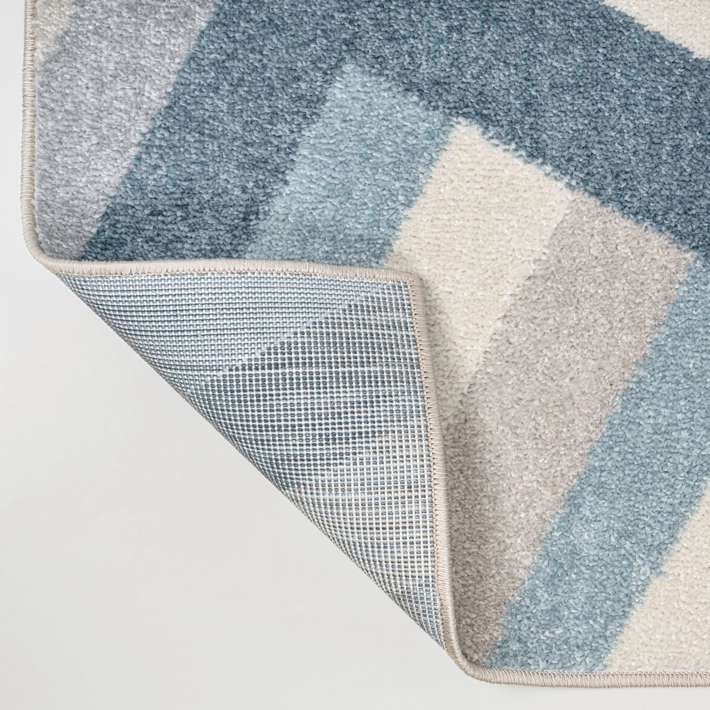 JONATHAN Y Retro Rainbow Stripe Indoor Area Rug 5x8, Blue/Cream/Gray, Contemporary, Casual, Coastal, Easy-Cleaning for Living Room, Bedroom, Kitchen, Pet Friendly, Non-Shedding (DZC102B-5)