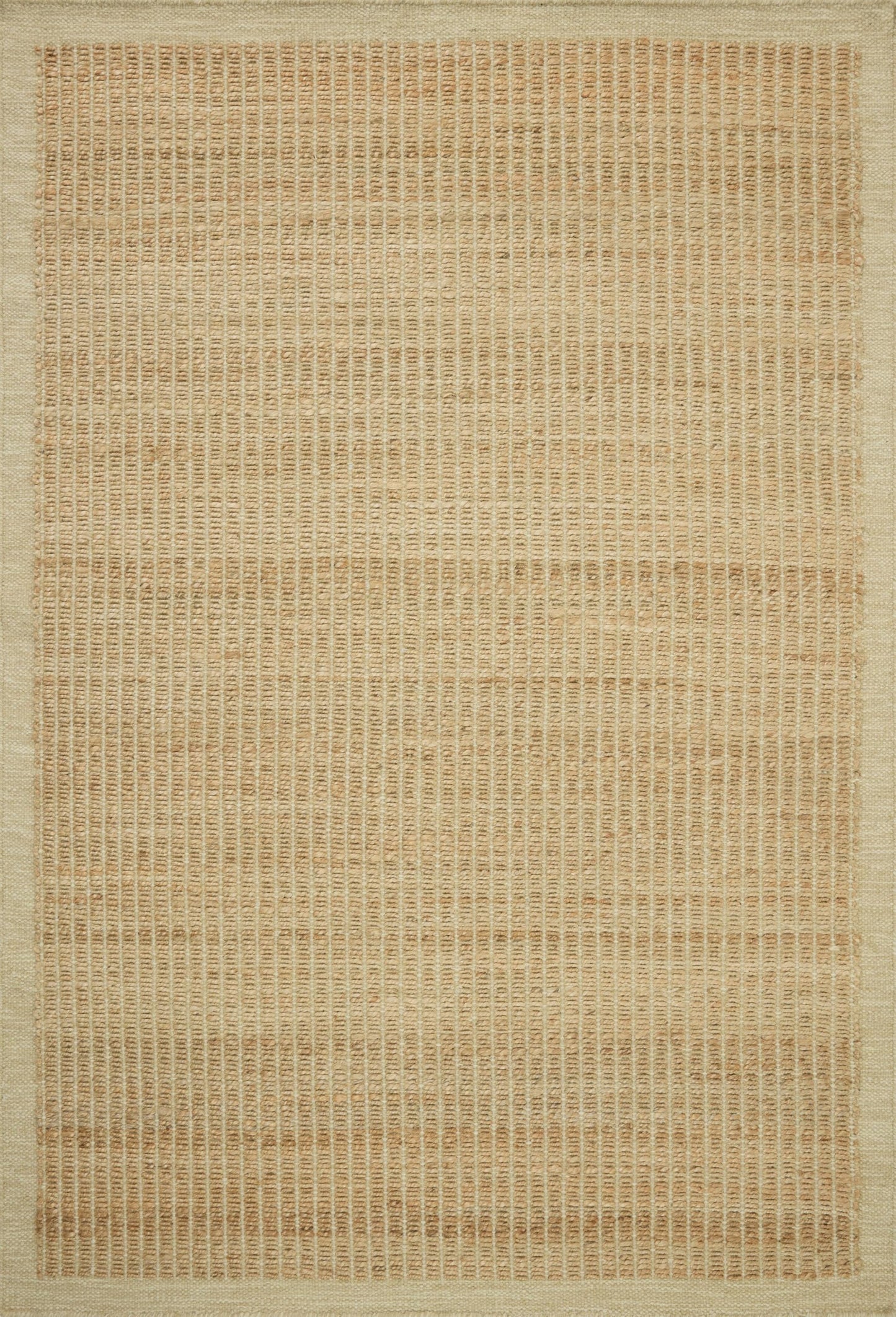Loloi Amber Lewis Lilah Collection LIH-01 Natural/Antique Ivory 3'-6" x 5'-6" Accent Rug Jute, Wool, Cotton, Neutral, Living, Bedroom, Dining, Rug