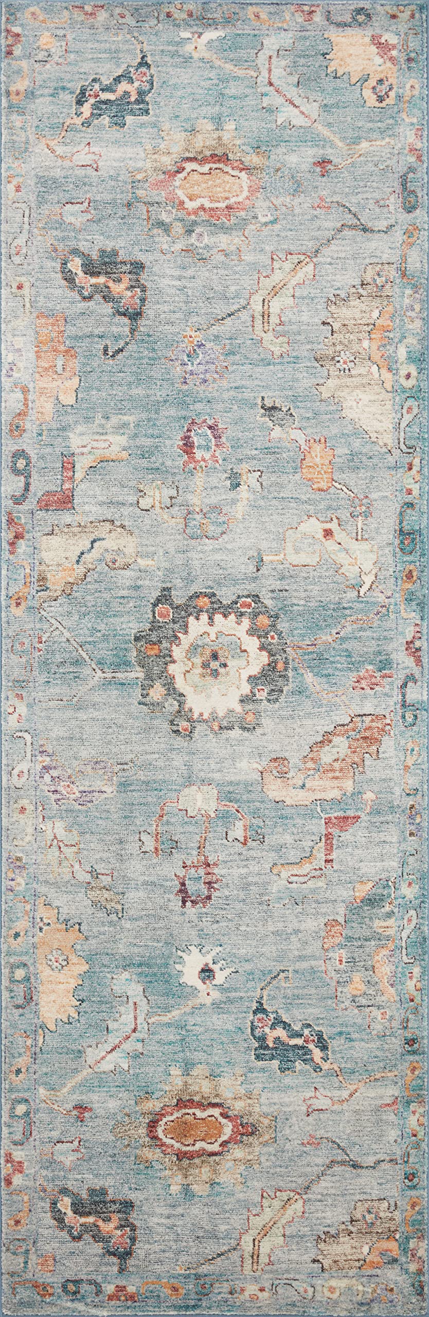 Loloi Margot Collection MAT-06 Denim/Multi 5'-0" x 7'-6" Area Rug feat. CloudPile, No-Shed Easy Clean Large Patterned Area Rug for Living Room, Bedroom, Dining Area