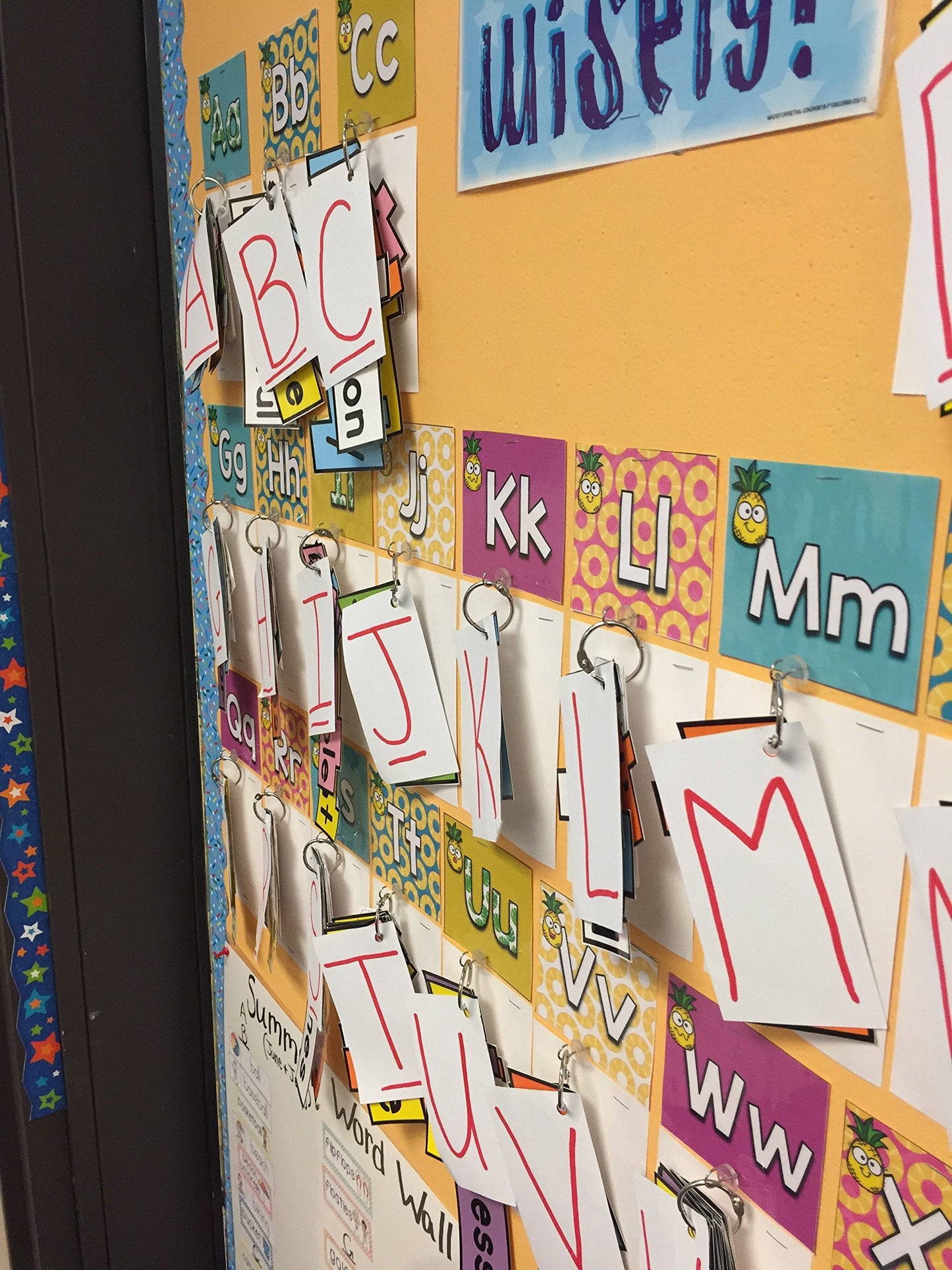 TEACHER TACKz 66 tacks - School Supplies for Teacher's Class Room - 2 in 1 push pin hook - thumb tack hook - Banners Signs Word Wall Cards Name Letter Fact Family Flash Matching Number Pocket Spelling