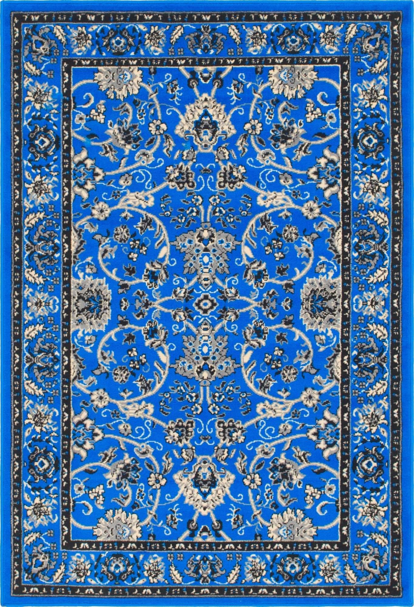 Unique Loom Sialk Hill Collection Area Rug - Washington (4' 1" x 6' 1" Rectangle, Dark Blue/ Black)