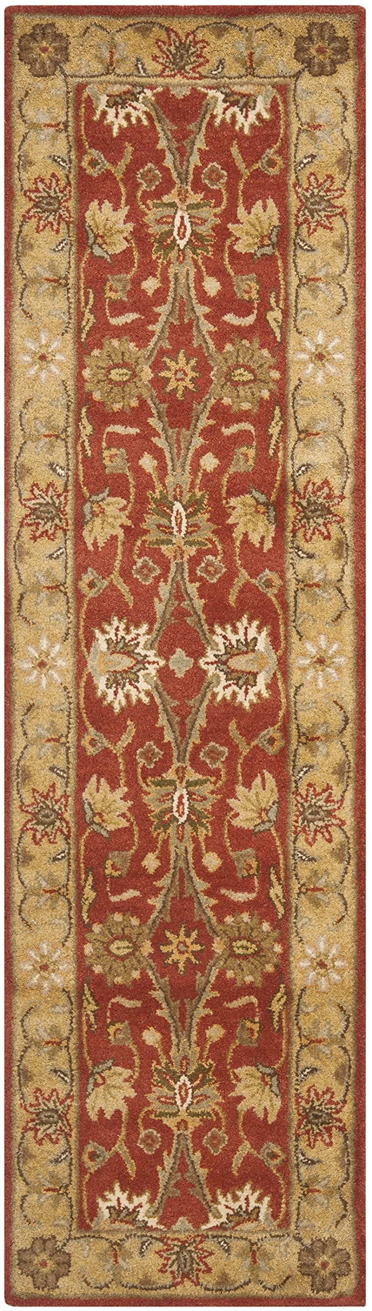 SAFAVIEH Antiquity Collection Runner Rug - 2'3" x 6', Rust & Gold, Handmade Traditional Oriental Wool, Ideal for High Traffic Areas in Living Room, Bedroom (AT249C)