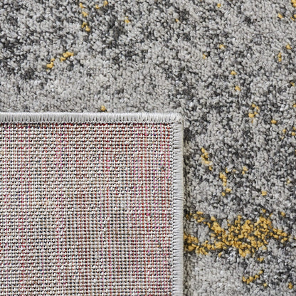 SAFAVIEH Adirondack Collection Area Rug - 10' Square, Grey & Yellow, Modern Abstract Design, Non-Shedding & Easy Care, Ideal for High Traffic Areas in Living Room, Bedroom (ADR134H)