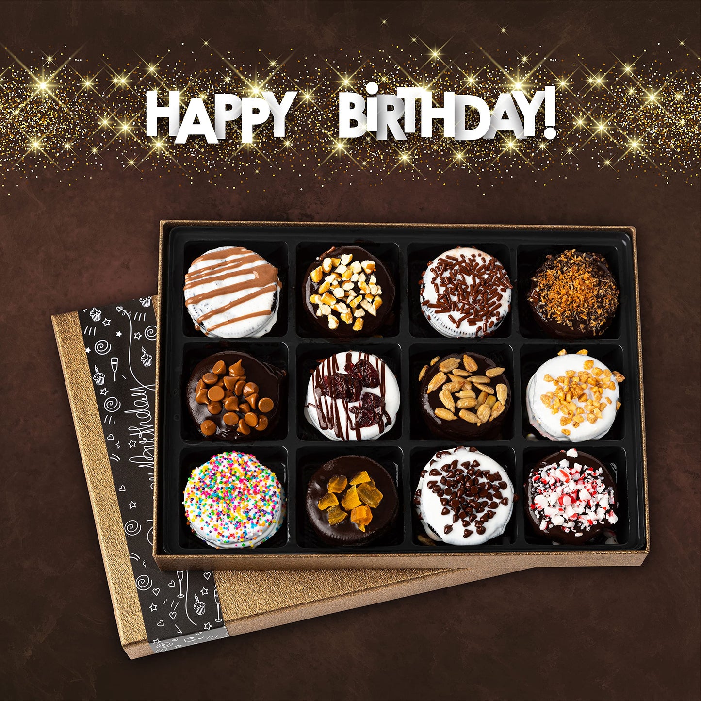 Barnetts Happy Birthday Gifts Chocolate Cookies Basket for Women, Prime for Mom, Wife, Aunt, Grandma, Niece, Daughter, Sister, Best Friend