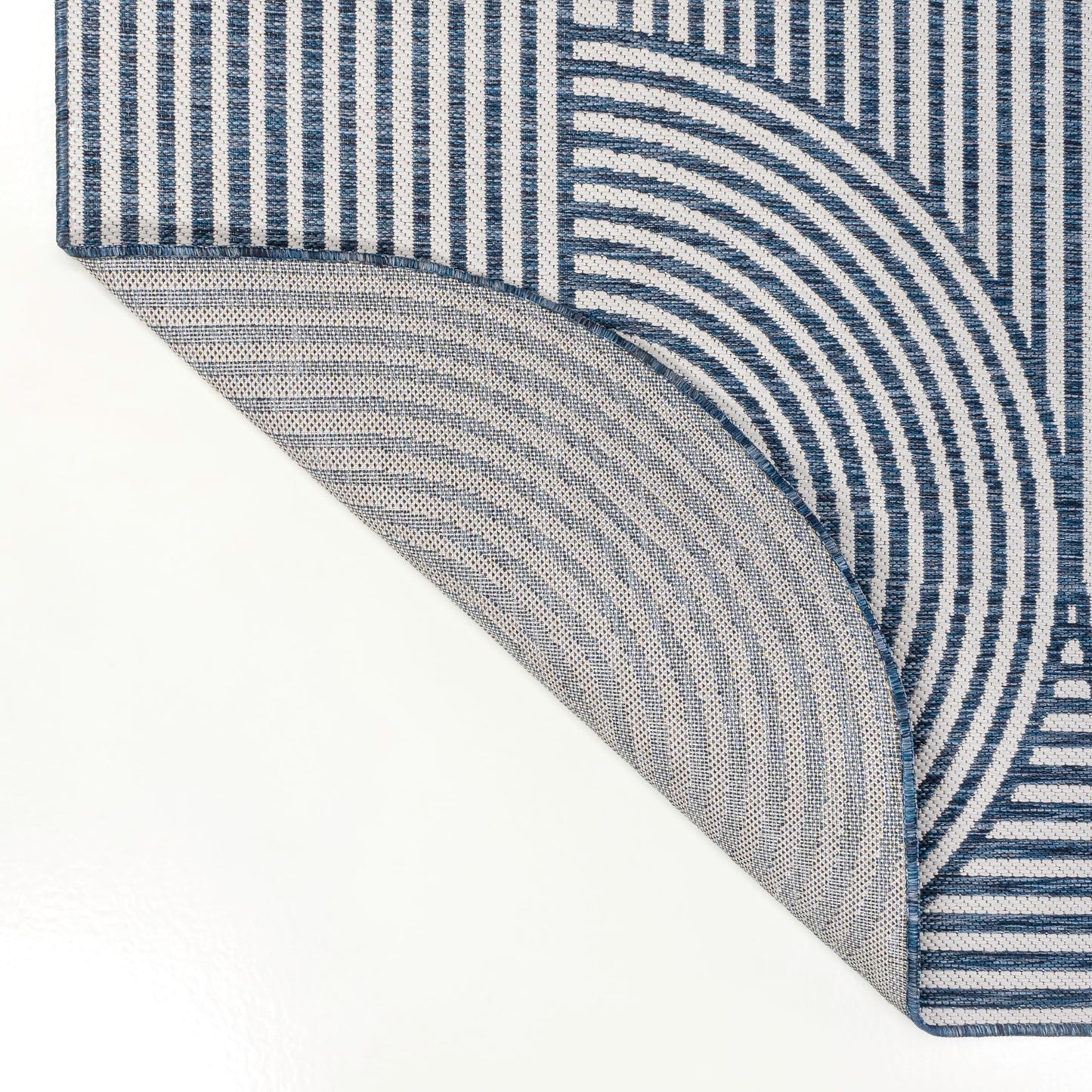 JONATHAN Y Geometric Arch Stripe Indoor Outdoor Area Rug 9X12 Cream/Navy, Margot Modern for Backyard, Patio, Porch, Easy-Cleaning, High Traffic, Pet-Friendly, Non-Shedding (SHP201C-9)