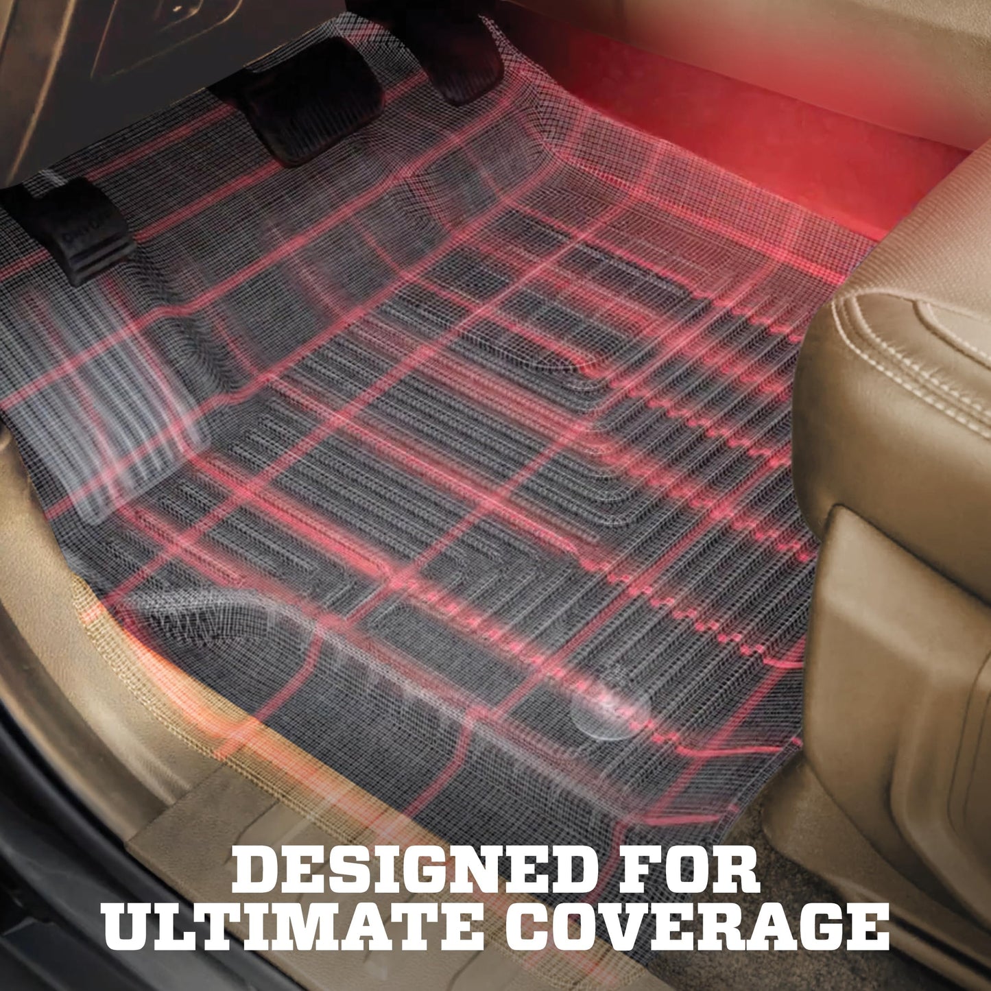 Husky Liners Weatherbeater Floor Mats | Fits 2019 - 2025 Chevrolet Silverado & GMC Sierra 1500; 2020-2025 Silv./Sierra 2500/3500 Crew Cab w/Carpet & Underseat Stg | Front & 2nd Row, 3-pc Black - 94021