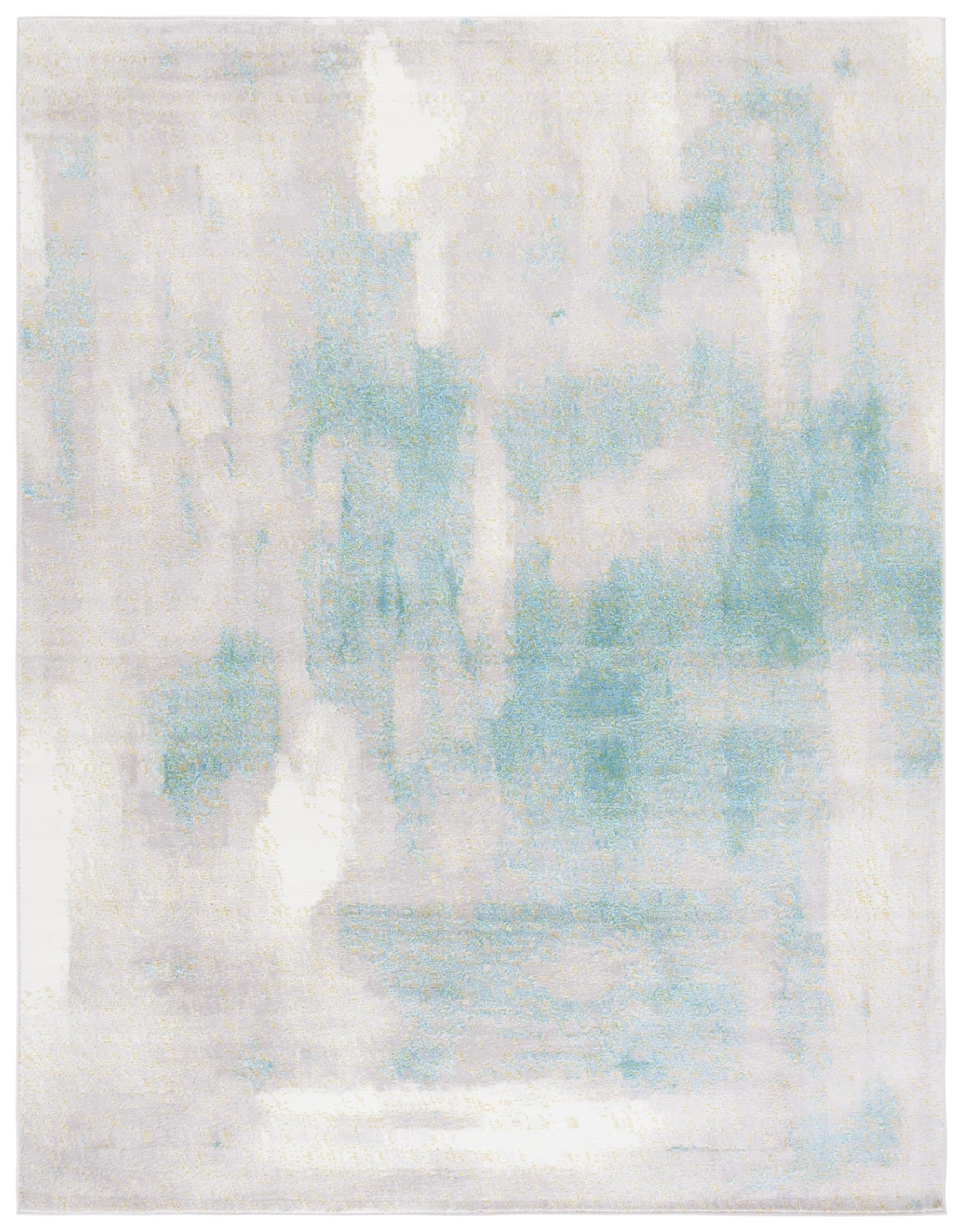 SAFAVIEH Skyler Collection Area Rug - 6' x 9', Grey & Green, Modern Abstract Design, Non-Shedding & Easy Care, Ideal for High Traffic Areas in Living Room, Bedroom (SKY141F)