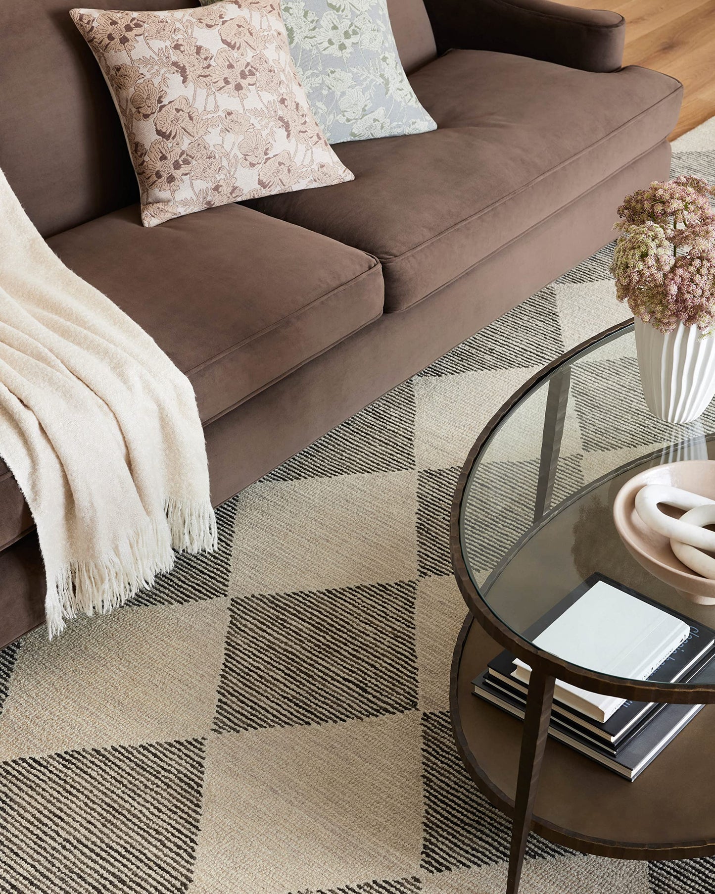 Loloi Chris Loves Julia Francis Collection FRA-01 Beige/Charcoal 7'-9" x 9'-9" Area Rug