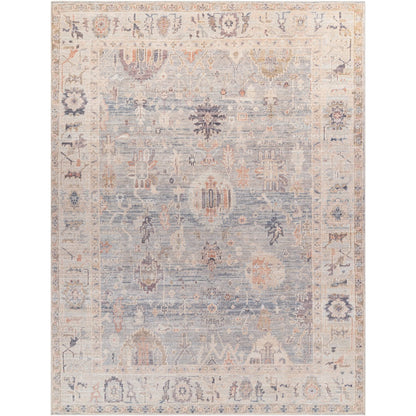 Livabliss x Becki Owens Marlene Vintage Medallion Area Rug, 6'7" x 9', Pale Blue