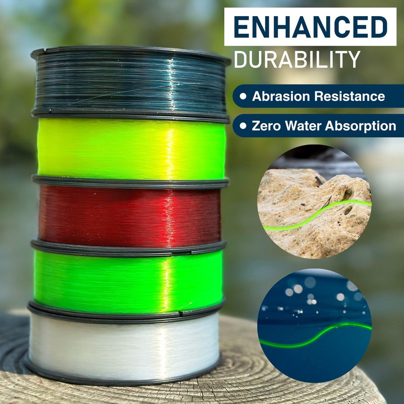 Reaction Tackle Monofilament Fishing Line - Premium Nylon Mono Line, Strong & Abrasion-Resistant, Low Memory for Smooth Long Casts - Freshwater & Saltwater - Hi Vis Green | 150lb (360 Yards)