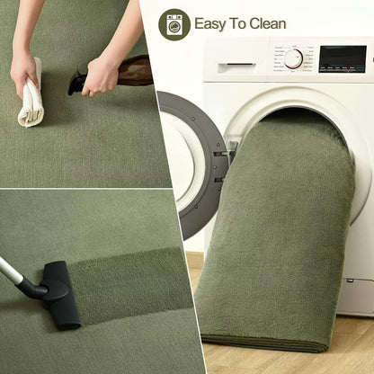 Vasofe 4x6 Soft Rugs for Living Room Bedroom, Sage Green Modern Washable Non-Slip Area Rug, Indoor Memory Foam Fluffy Carpets for Boys Girls Room Playroom Nursery Thick Office Mat Home Decor
