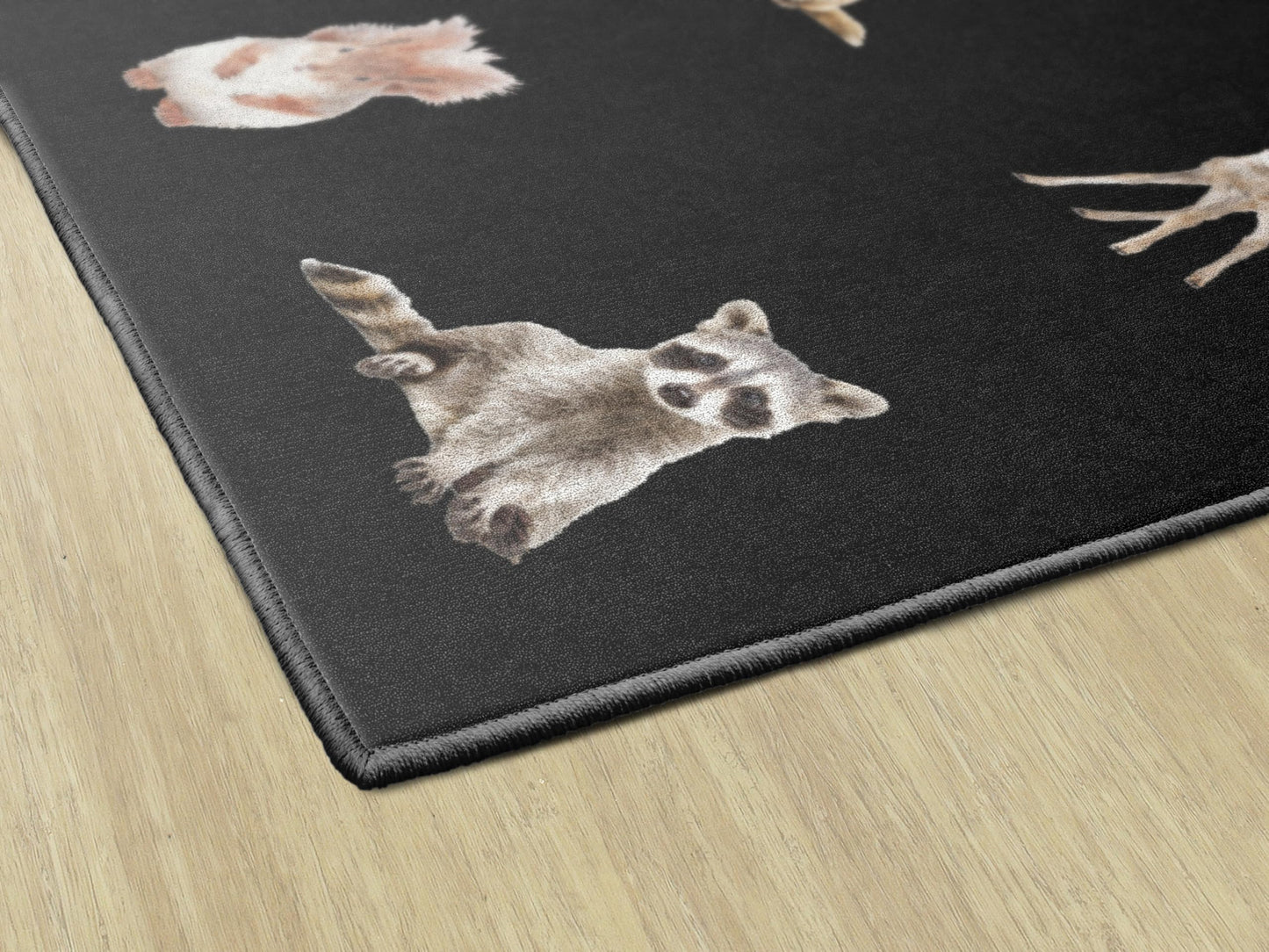 Flagship Carpets Woodland Animals Criss Cross Applesauce Children's Classroom Décor Area Rug for Schools, Durable and Fun for Learning Centers, Daycares and Preschools, 7'6" X 12'