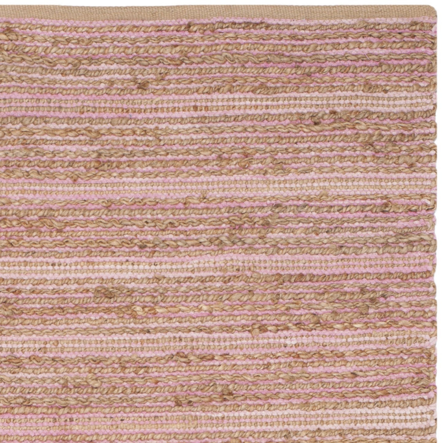 SAFAVIEH Cape Cod Collection Accent Rug - 4' x 6', Light Pink, Handmade Flat Weave Jute, Ideal for High Traffic Areas in Entryway, Living Room, Bedroom (CAP851E)