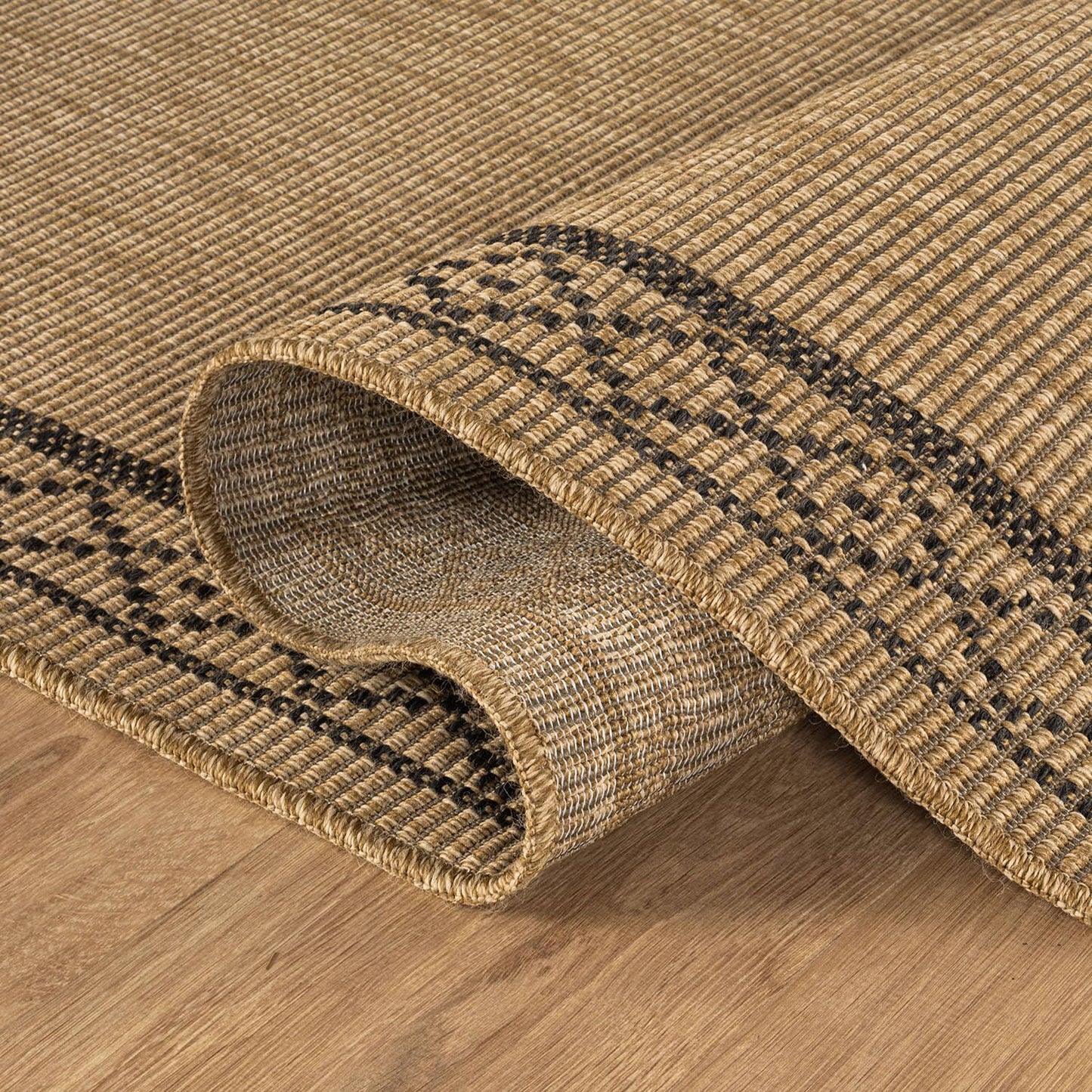Luul Home Easy Jute Rugs 10x14 Frame Natural Color Living Room Indoor Outdoor Area Rug for Patio and Kitchen Rug High Traffic Washable Easy to Clean Solid Boho Woven Design Carpet (10 x 14)