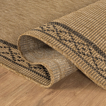 Luul Home Easy Jute Rugs 10x14 Frame Natural Color Living Room Indoor Outdoor Area Rug for Patio and Kitchen Rug High Traffic Washable Easy to Clean Solid Boho Woven Design Carpet (10 x 14)