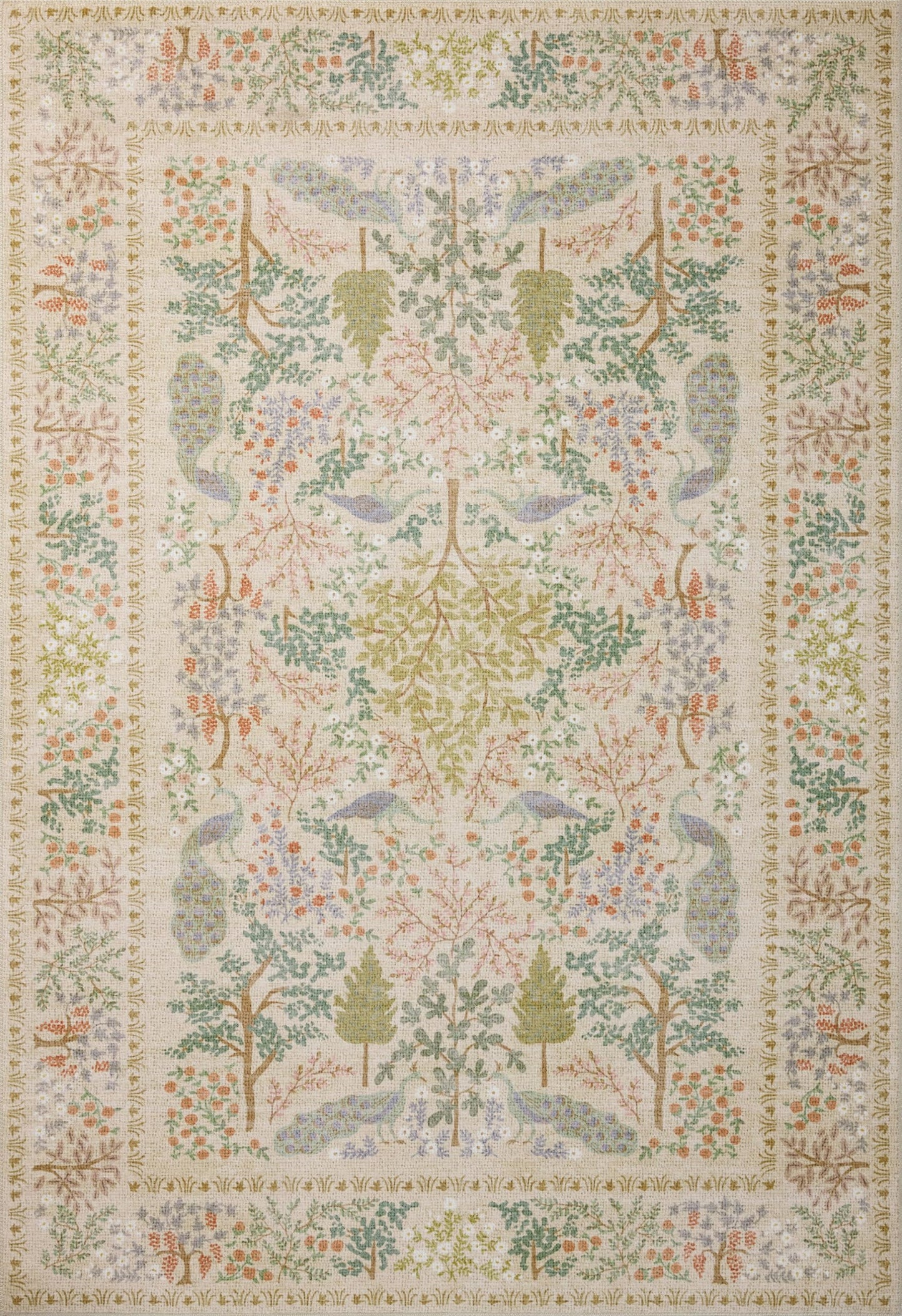 Loloi Rifle Paper Co. Canopy Collection CNP-05 Ivory 5'-0" x 7'-6" Area Rug