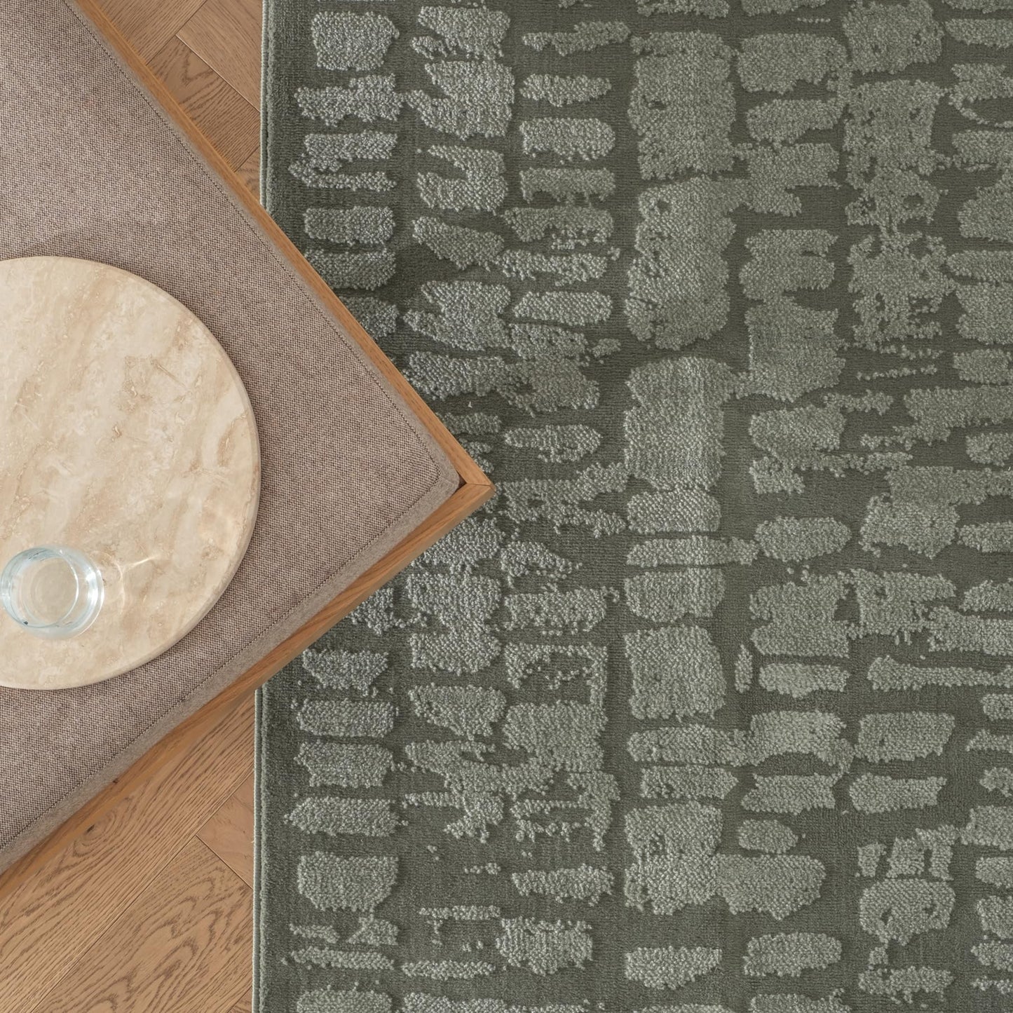 Revival Rugs Reverb 8'x10' Area Rugs for Living Room Bedroom Dining Room - Washable, Oeko-TEX Certified, Modern, Green