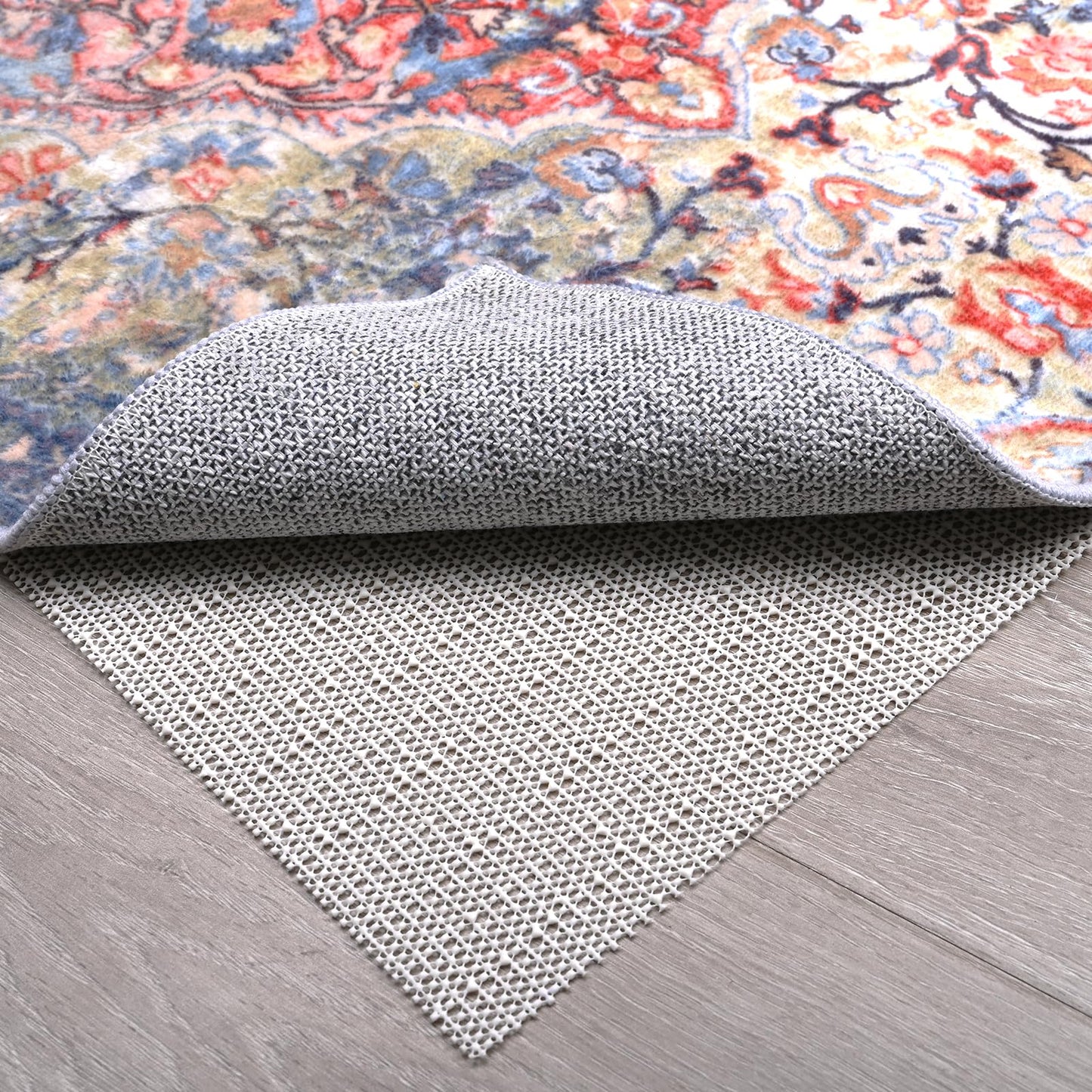 Coyacool Non Slip Rug Pads for Hardwood Floors, 9x12 Rug Pad Gripper for Area Rugs, Under Carpet Anti Skid Mat, Beige, Keep Your Rugs Safe and in Place