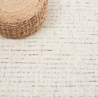 SAFAVIEH Abstract Collection Area Rug - 6' x 9', Ivory & Light Grey, Handmade Wool, Ideal for High Traffic Areas in Living Room, Bedroom (ABT468K)