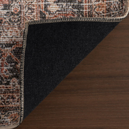 Nuloom Hillstone Collection ' Area Rug, Traditional Vintage Distressed Medallion, Thick and Soft, Durable Non-Shedding Low Pile Poly/Jute Blend, Easy to Clean, Living Room, Bedroom