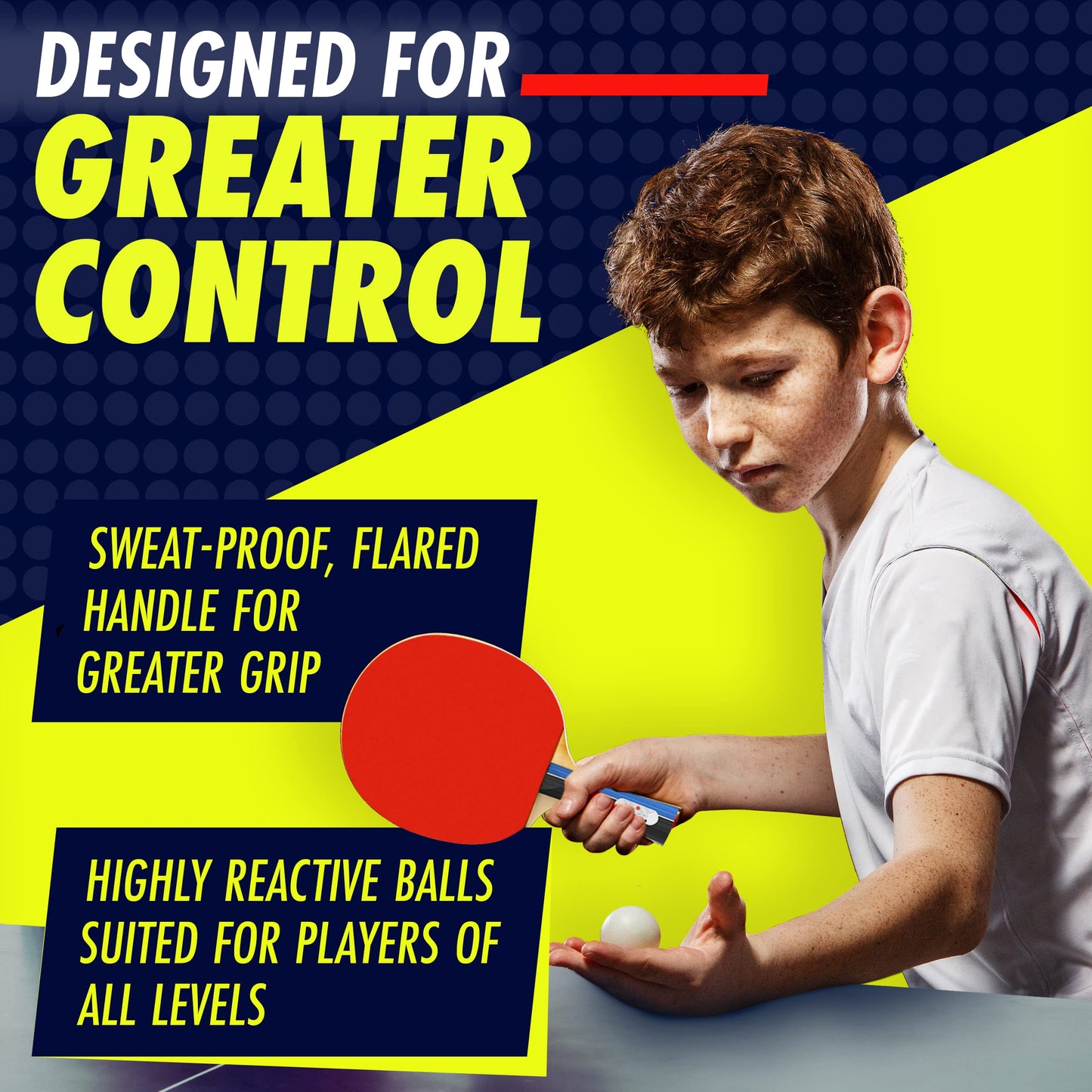 NIBIRU SPORT Professional Ping Pong Paddle Set (4-Player) - Table Tennis Paddles Set of 4 with Retractable Net, 6 Balls, and Carry Bag/Storage Case - Table Tennis Equipment & Ping Pong Accessories