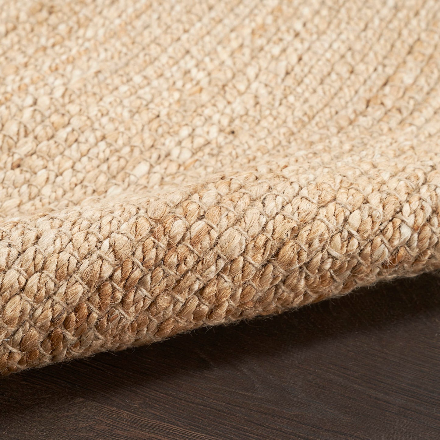 Nourison Home Natural Jute Bleached 6' x 9' Area Rug - Easy Clean, Non Shedding, Bed Room, Living Room, Dining Room, Kitchen (6' x 9')