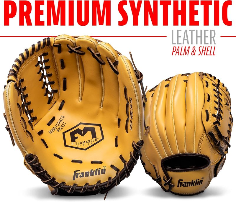 Franklin Sports Baseball & Softball Glove - Field Master Mitt for Adults & Youth | Right Hand Throw