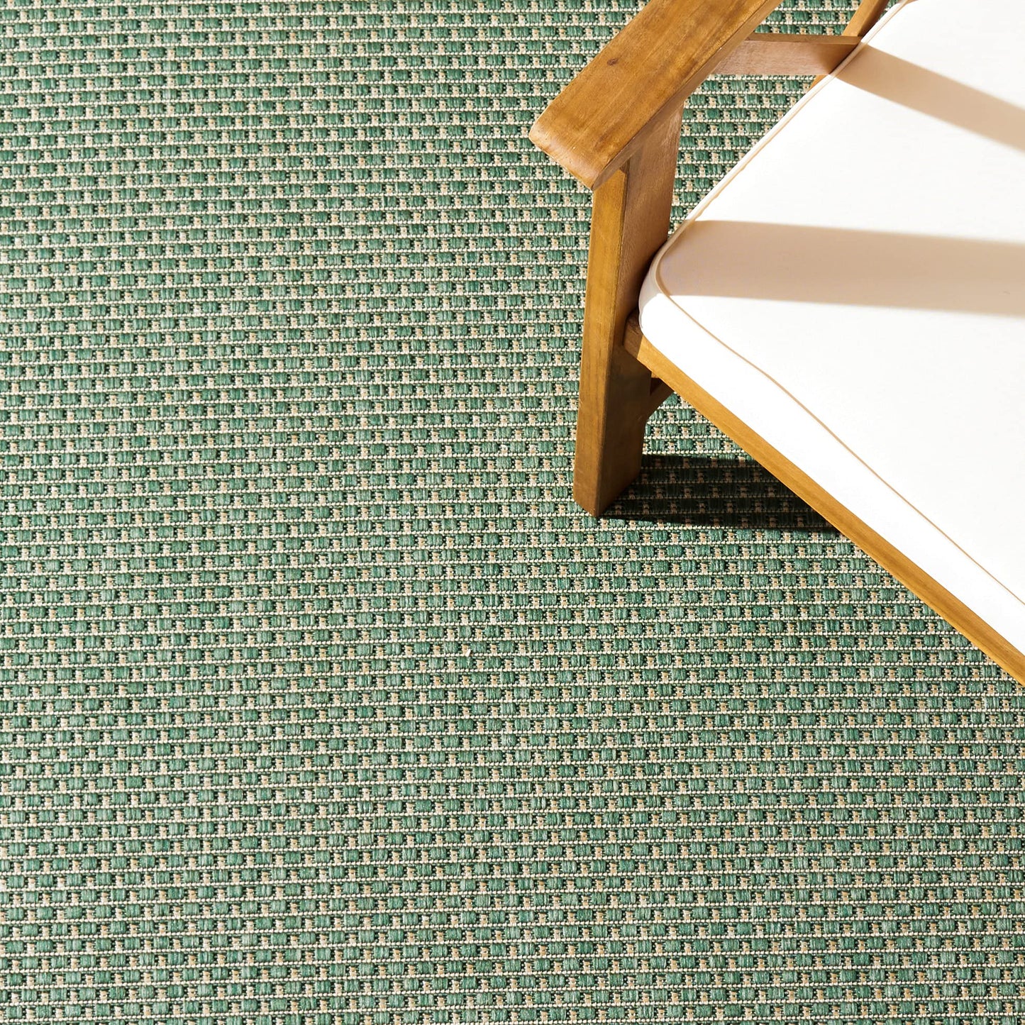 SAFAVIEH Washable Rug Outdoor Courtyard Collection - 2'3" x 12' Runner, Dark Green & Beige, Non-Shedding & Easy Cleaning, Ideal for Patio, Entryway, Mudroom, Hallway, Kitchen (CY7987-32221)