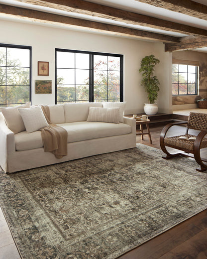 Loloi Magnolia Home by Joanna Gaines Sinclair Collection SIN-01 Pebble/Taupe 2'-3" x 9'-6", .25" Pile Height, Machine Washable, Runner Rug