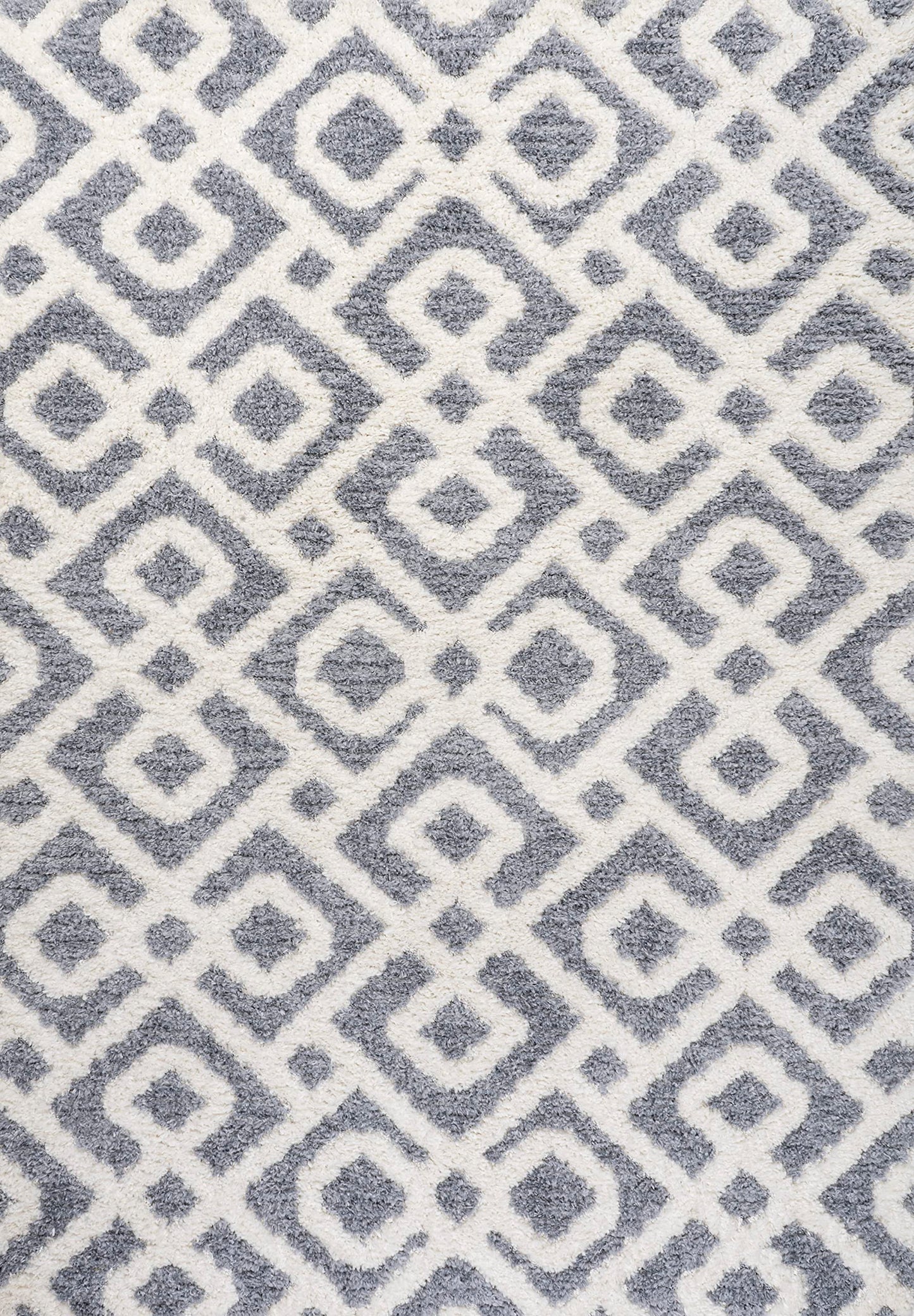 JONATHAN Y Trellis High-Low Cream/Gray Indoor Area Rug 4X6 ft, Astrid Retro for Living Room, Bedroom, Kitchen, Office, Easy-Cleaning, High Traffic, Pet-Friendly, Non-Shedding SNT103B-4