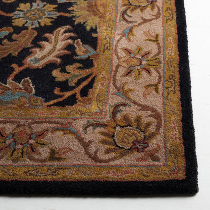 SAFAVIEH Heritage Collection Area Rug - 9'6" x 13'6", Black & Beige, Handmade Traditional Oriental Wool, Ideal for High Traffic Areas in Living Room, Bedroom (HG628B)