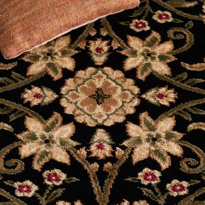 SAFAVIEH Lyndhurst Collection Accent Rug - 2'3" x 4', Black & Ivory, Traditional Oriental Design, Non-Shedding & Easy Care, Ideal for High Traffic Areas in Entryway, Living Room, Bedroom (LNH212A)
