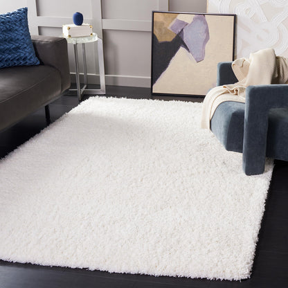 SAFAVIEH California Shag Collection Area Rug - 5'3" x 7'6", White, Non-Shedding & Easy to Clean, Ultra Plush Thick Pile, Ideal for Living Room, Bedroom, Dining Space (SG151-1010)