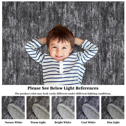 GarveeHome 8x10 Large Living Room Rug Machine Washable Area Rugs for Bedroom, Modern Solid Color Rugs with Rubber Backing, Stain Resistant Low Pile Neutral Mats for Bedroom, Dining Room, Dark Grey