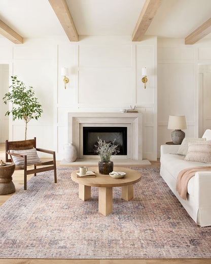 Loloi Skye Collection SKY-01 Blush/Grey 9'-0" x 12'-0" Area Rug