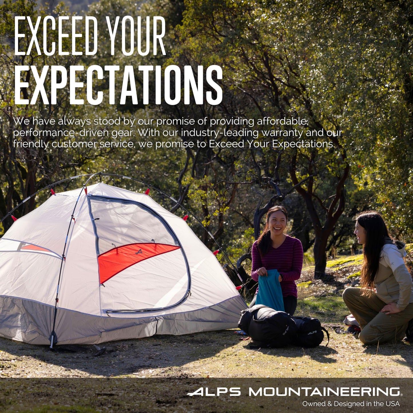 ALPS Mountaineering Escape Lounge Camping Chairs for Adults with Footrest and Adjustable Armrests, Sturdy Steel Frame, Compact Foldable Design, and Carry Bag, Cactus