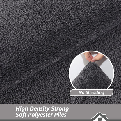 BEQHAUSE Door Mat 20" x 32", Non-Slip Door Mats Indoor Entryway Rugs Washable Low-Profile Absorbent and Stain Resist Floor Mats, Dog Door Mat for Front Back Door, Mud Wet Shoes & Paws, Dark Grey