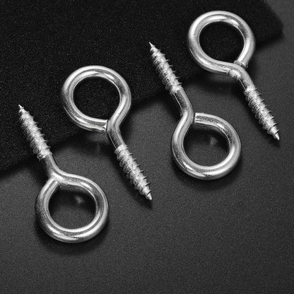 10 Pcs 2.2 Inches Eye Hooks,M6 Screw Eye Hooks,Heavy Duty Screw Eye Bolt,Load Bearing 200LB,Eye Bolt for Indoor & Outdoor Use