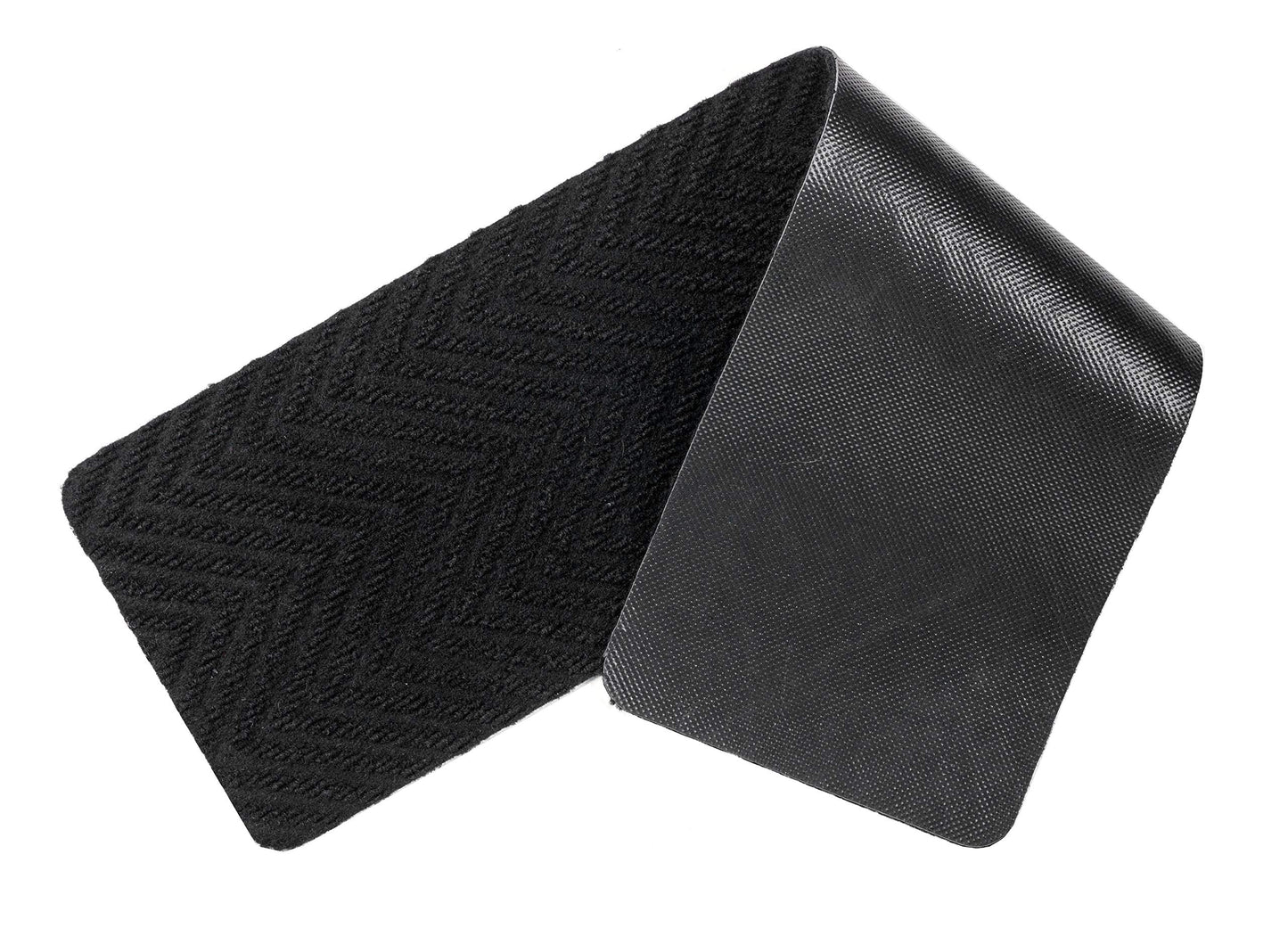 Indoor and Outdoor Carpet Stair Treads - 32" x 8" Non-Slip Stair Treads Carpet for Wooden Steps - Rubber Stair Tread Mats - Stair Rugs Anti Slip for Kids Elders and Dogs – Black Set of 14