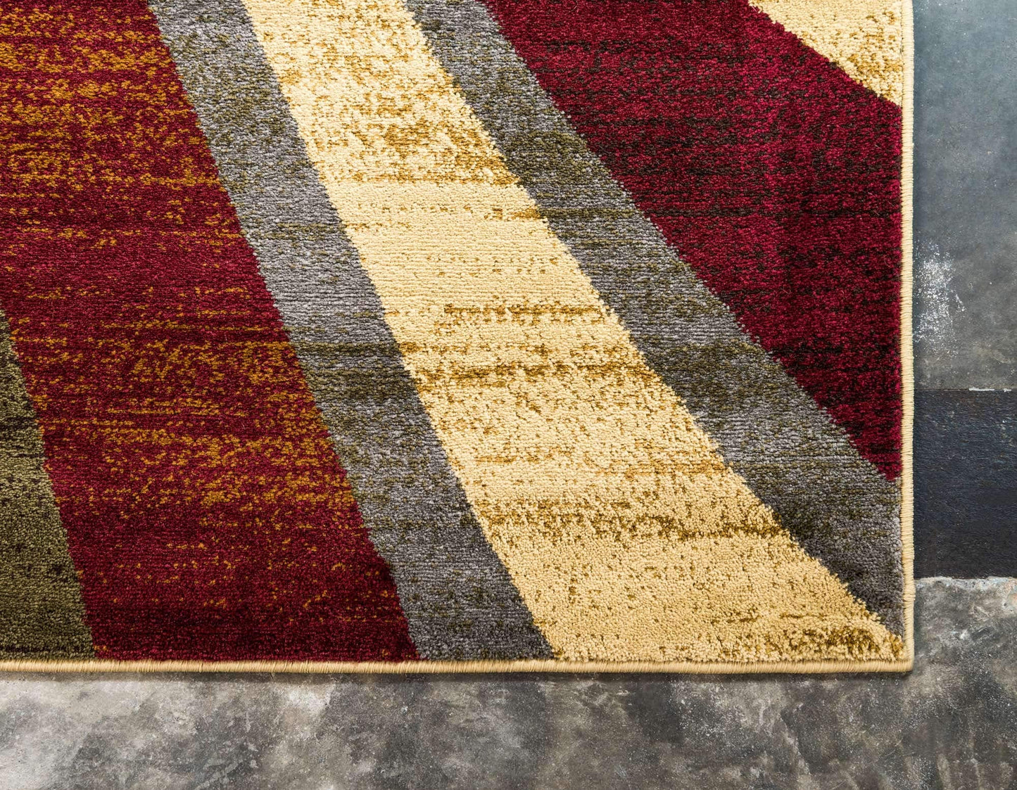 Unique Loom Barista Collection Area Rug - Ngada (4' 1" x 6' 1" Rectangle, Beige/ Red)