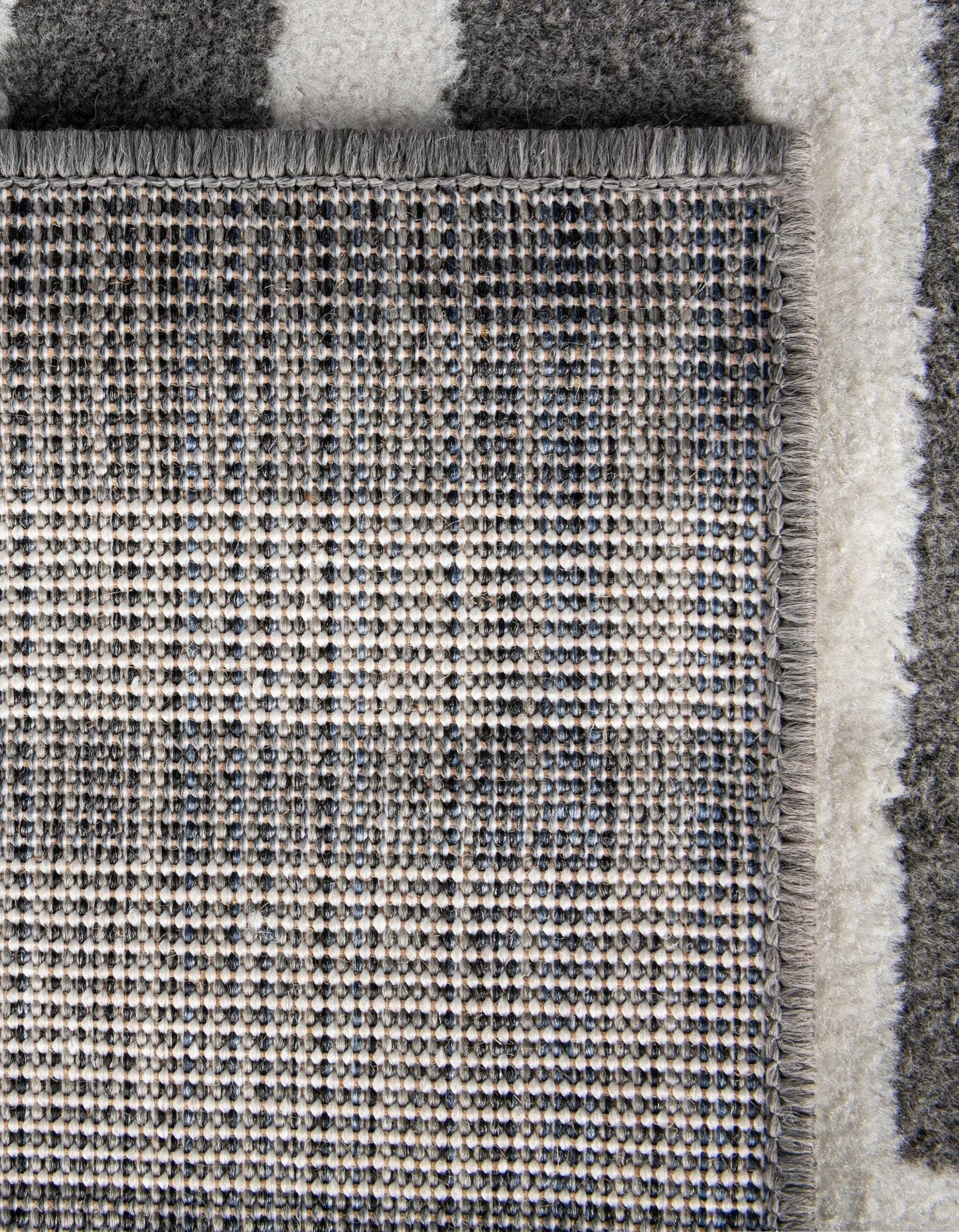 Rugs.com - Oslo Rug – 8 Ft Square Gray Modern Easy-Clean Rug – Geometric Stripe Pattern for Living Rooms, Bedrooms, and Dining Rooms