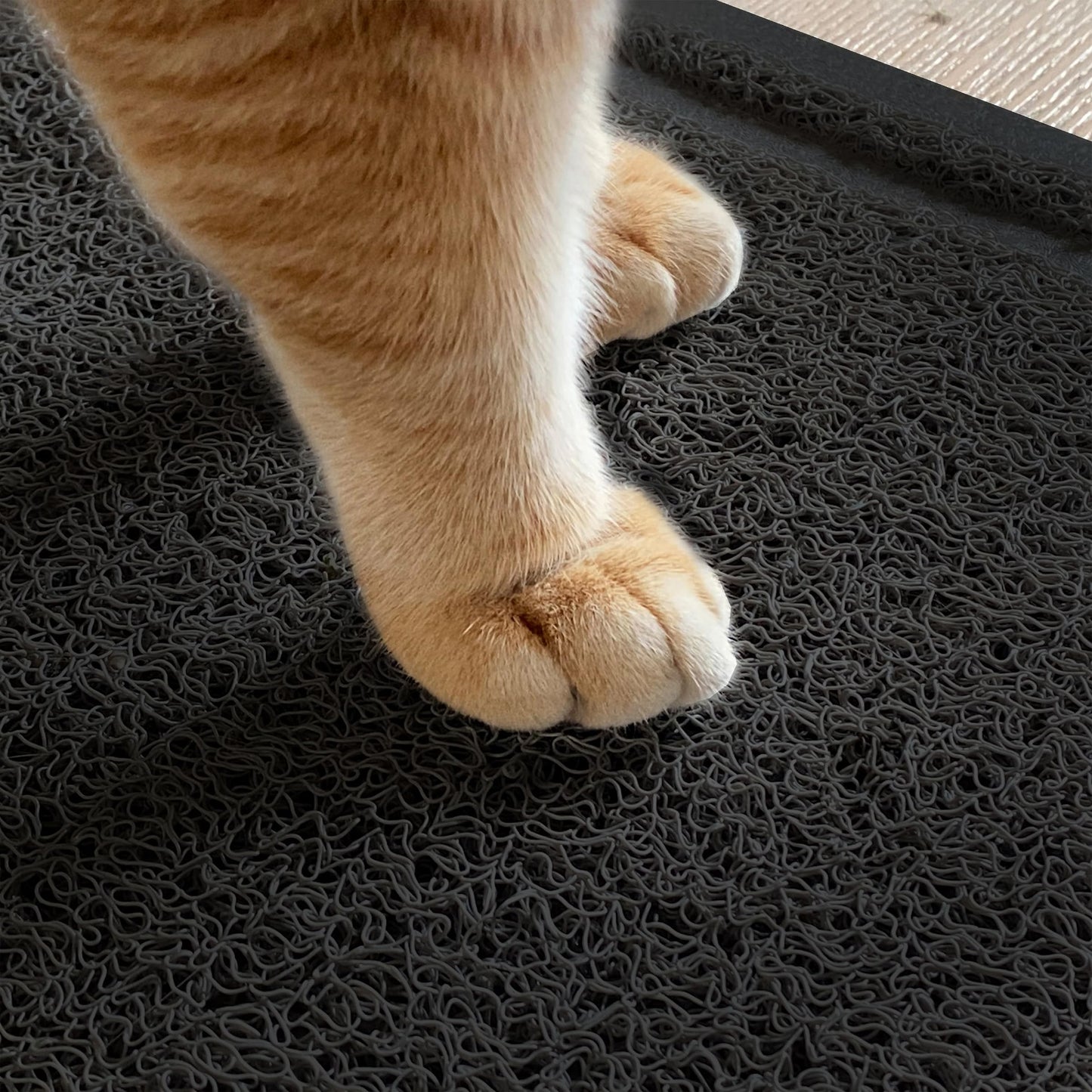 Mr. Pen- Large Cat Litter Mat, 23”x 35”, Black Cat Litter Box Mat