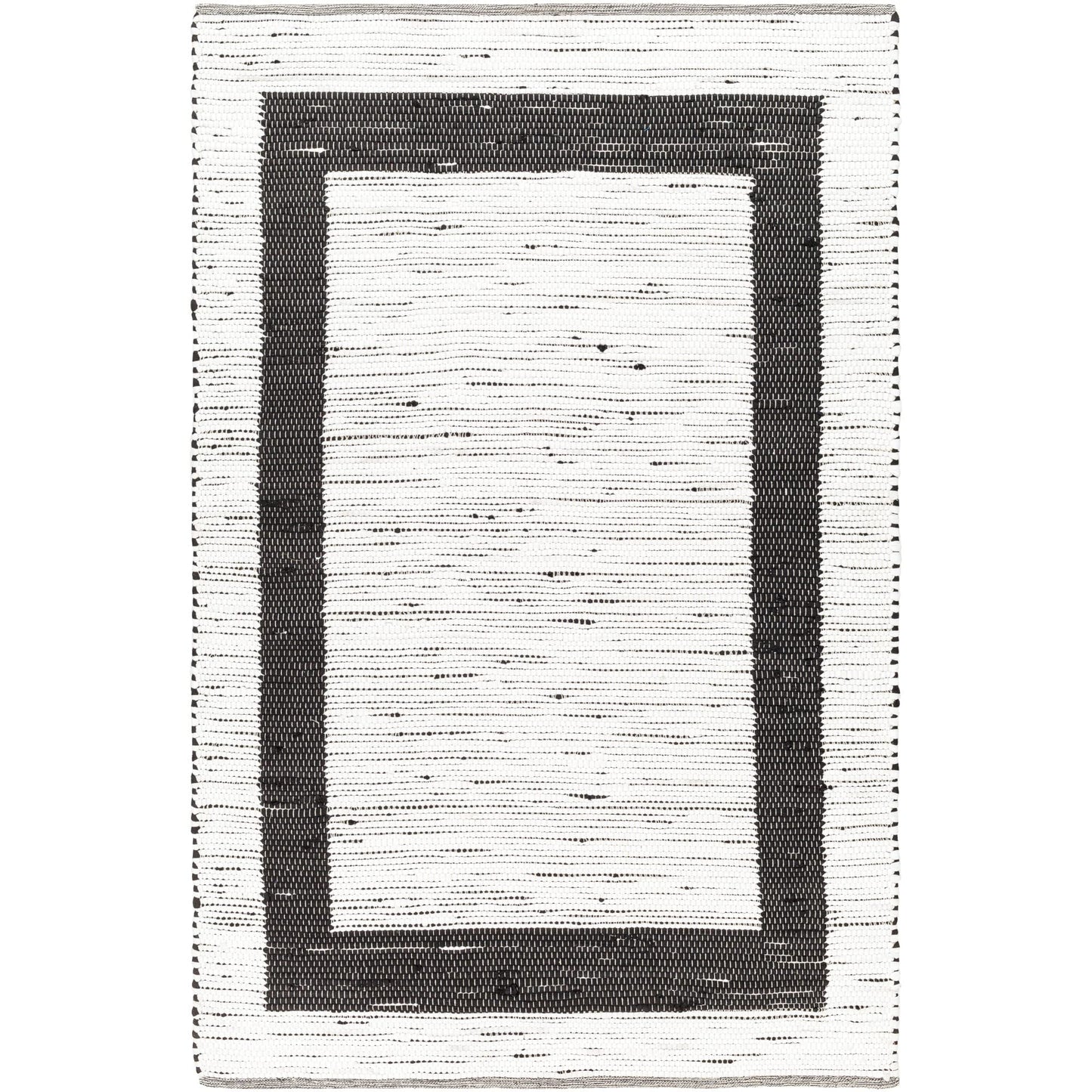 Livabliss Jean Modern Minimalist Area Rug,27" x 45", White/Black