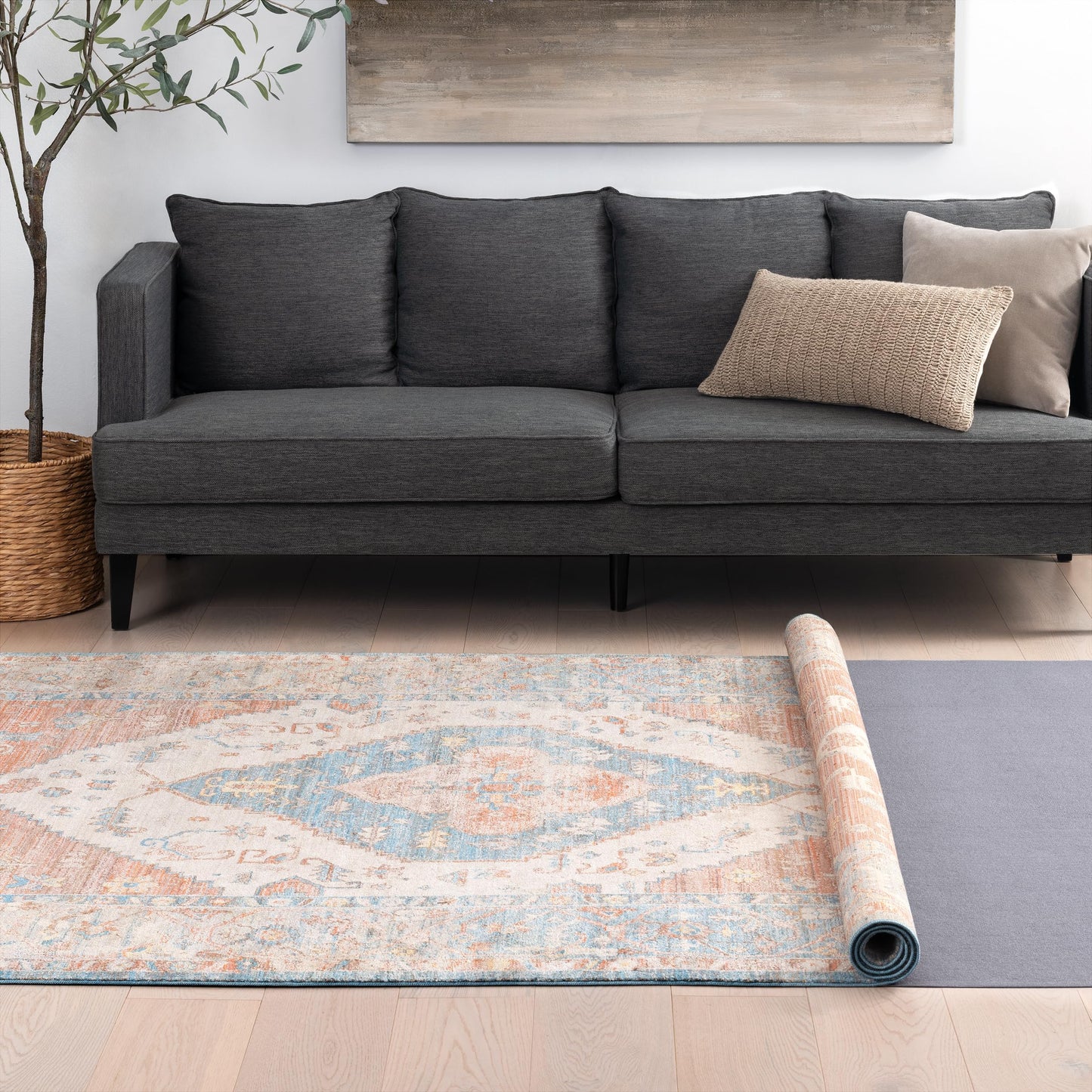 Arkwright 8' x 10' Non Slip Area Rug Pads with Max Grip Tech - Low Profile, Multi-Layered Carpet Under Padding for Indoor Hardwood Floors & Outdoor