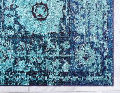 Unique Loom Medici Collection Vintage Botanical Traditional Blue Area Rug (8' 0 x 11' 0)