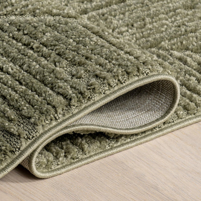 Nuloom Kerry Green, 5'3" x 7'6", Geometric, Soft and Cozy, High Traffic, Stain Resistant, Easy Clean, Durable Area Rug for Bedroom, Living Room, Dining Space, Den, Foyer, Entryway