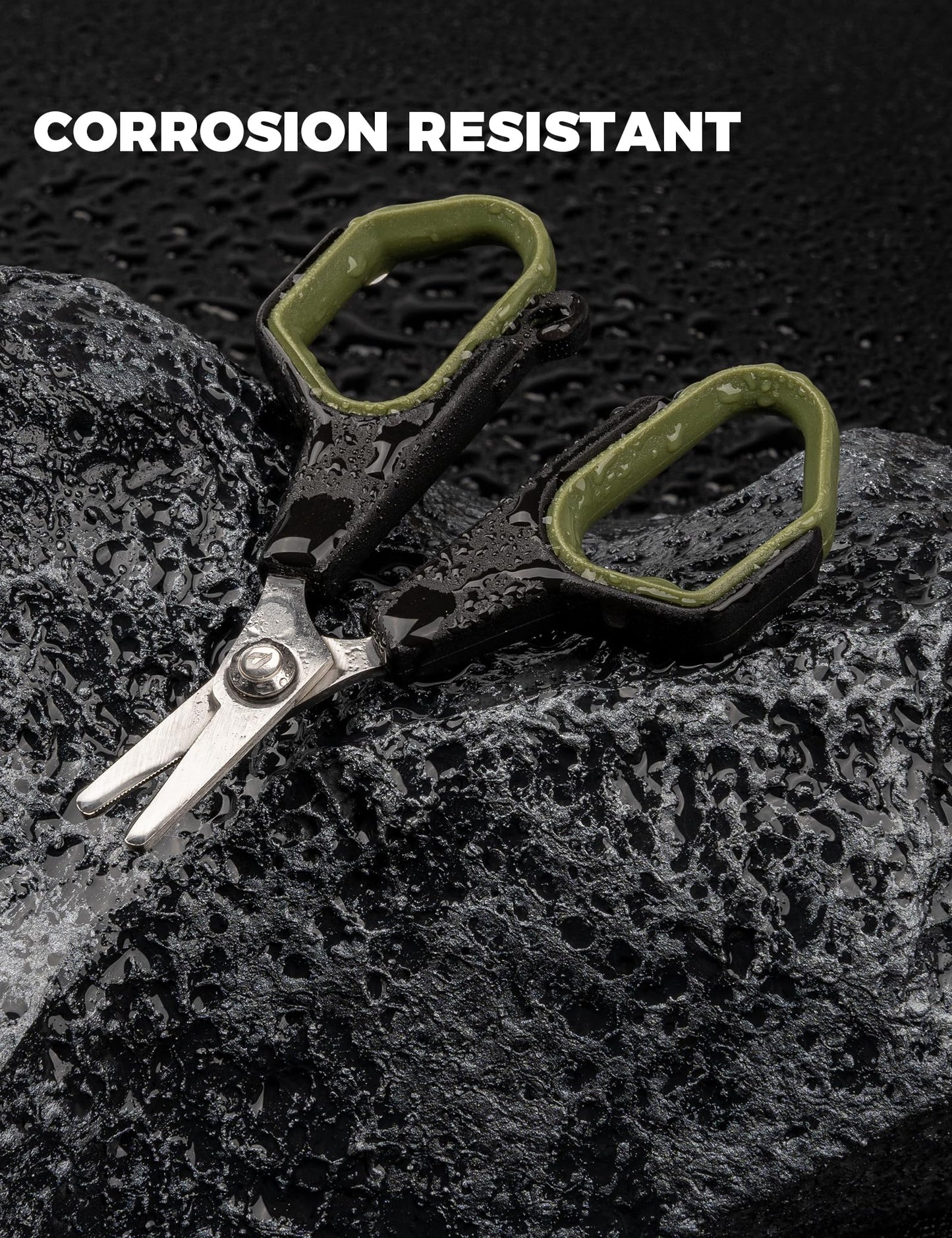 Pullther fishing 2pc Fishing Scissors,3.9" Stainless Steel Fishing Line Cutter for Fishing Braided Line,Non-Slip Grip Small Fishing Scissors for Saltwater
