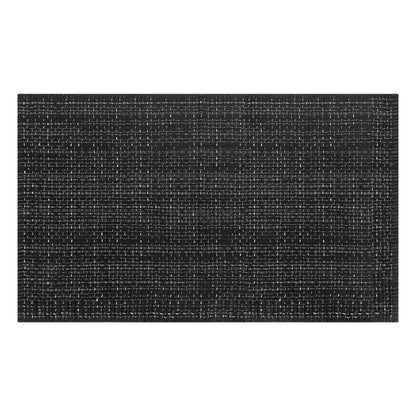 Seavish Modern Area Rugs, 3'x5' Black Cotton Woven Laundry Room Rug, Farmhouse Bathroom Runner Rugs, Low Pile Rustic Home Decor Neutral Rug for Entryway Bedroom Living Room Patio Doorway