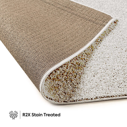 Furnish my Place Plush Solid Color Rug - Off White 3' x 4' Pet and Kids Friendly Rug. Made in USA Rectangle Area Rugs Great for Kids Pets Event Wedding DC-Off White-Rectangle-3'X4'