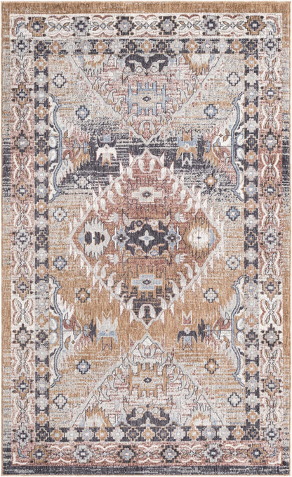 Unique Loom Eco Southwestern Collection Area Rug - Breckenridge (Rectangular 5' 3" x 8' 0", Khaki Gray/Black)
